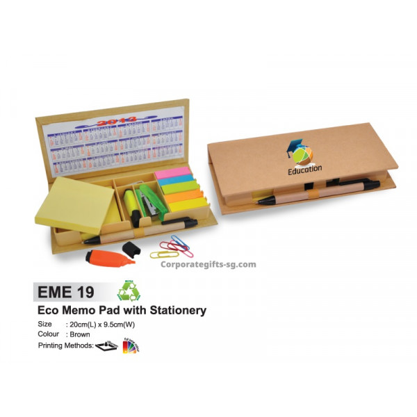 EME 19 Eco Memo Pad with Stationery